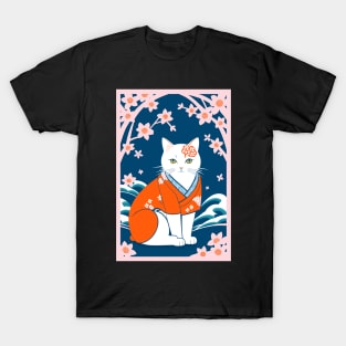 Stylized Japanese Cat T-Shirt